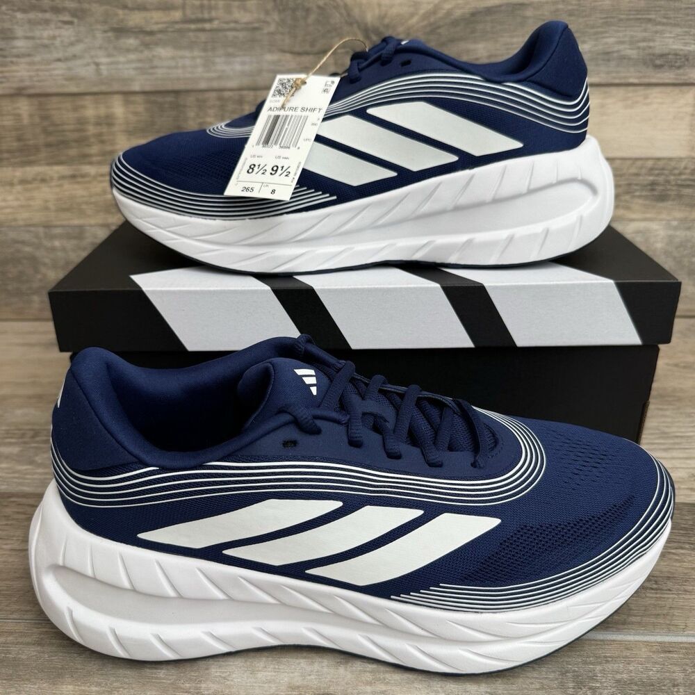 Adidas Adipure Shift Blue White Running Shoes Men 8.5 Women 9.5 NIB KI6235 New